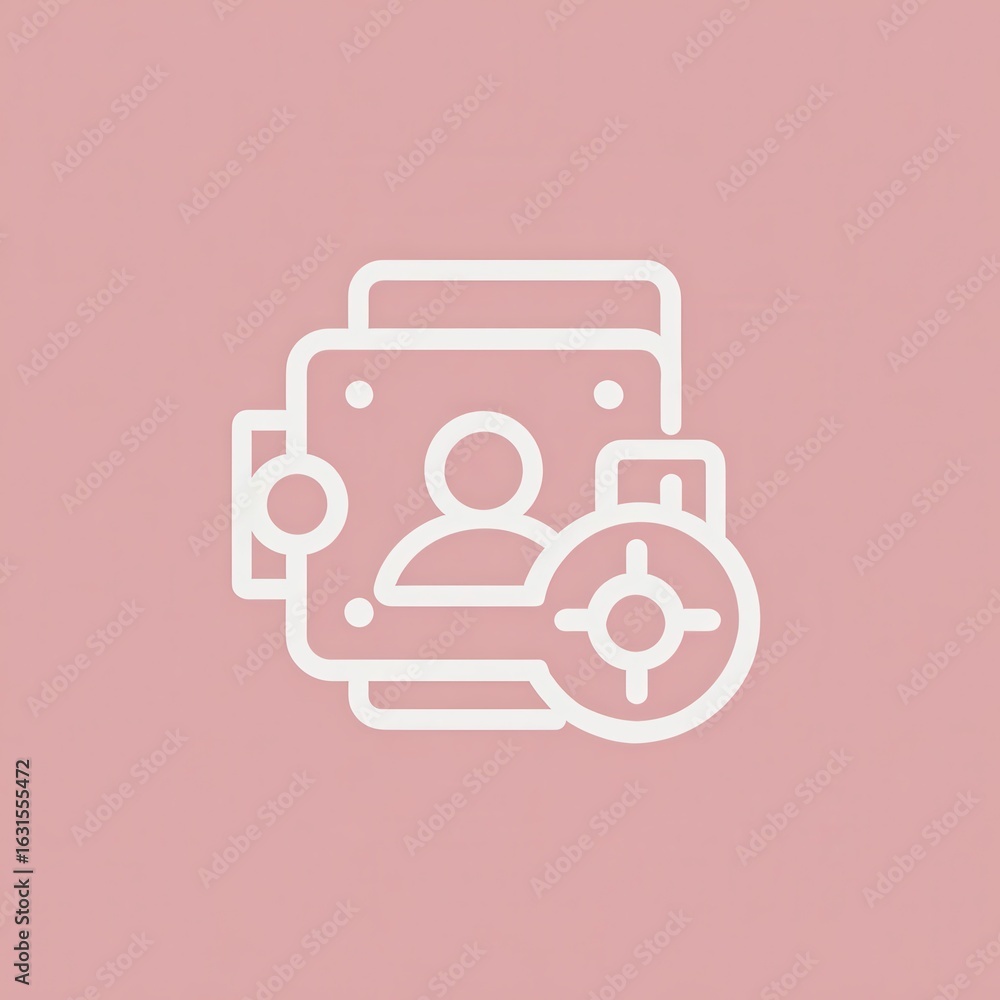 Poster a simple and minimalist icon depicting the core elements of education learning and the academic envi