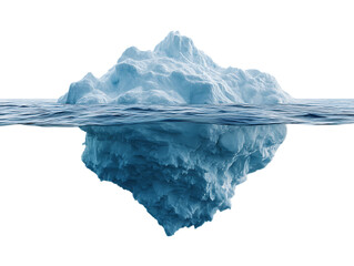 Obraz premium view half underwater iceberg float in the ocean