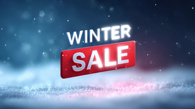 Winter Sale Banners on Snowy Background
