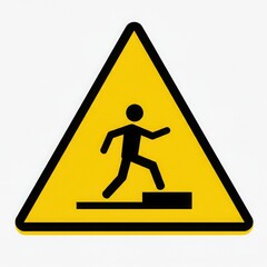 Warning sign for uneven surfaces and tripping hazards