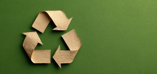 The Sustainable Recycle Symbol on a Rich Green Background