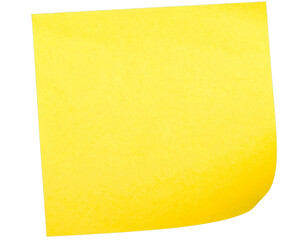 yellow sticky note isolated
