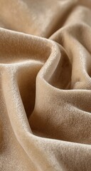 Close-up of a soft, textured beige fabric