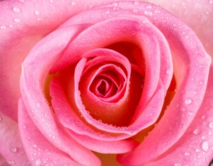 Soft pink petals of delicate flowers in a close up view