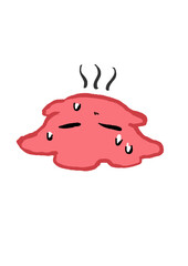 暑さで溶けるゆるメンダコ