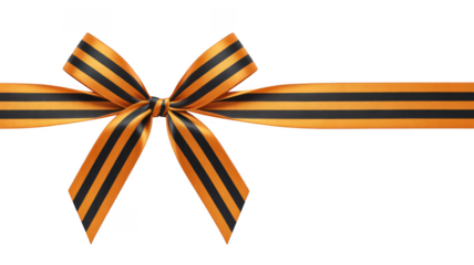 Saint george ribbon bow isolated on transparent background