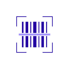 Icon a barcode, isolated against a clean background.