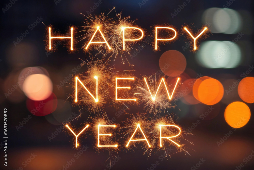 Poster sparkling new year wishes a festive display of light and joyful anticipation for the year ahead with