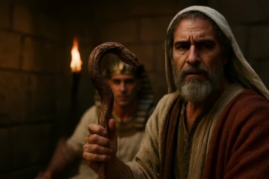Moses' Staff Turns into a Snake: A Sign of Divine Power Before Pharaoh