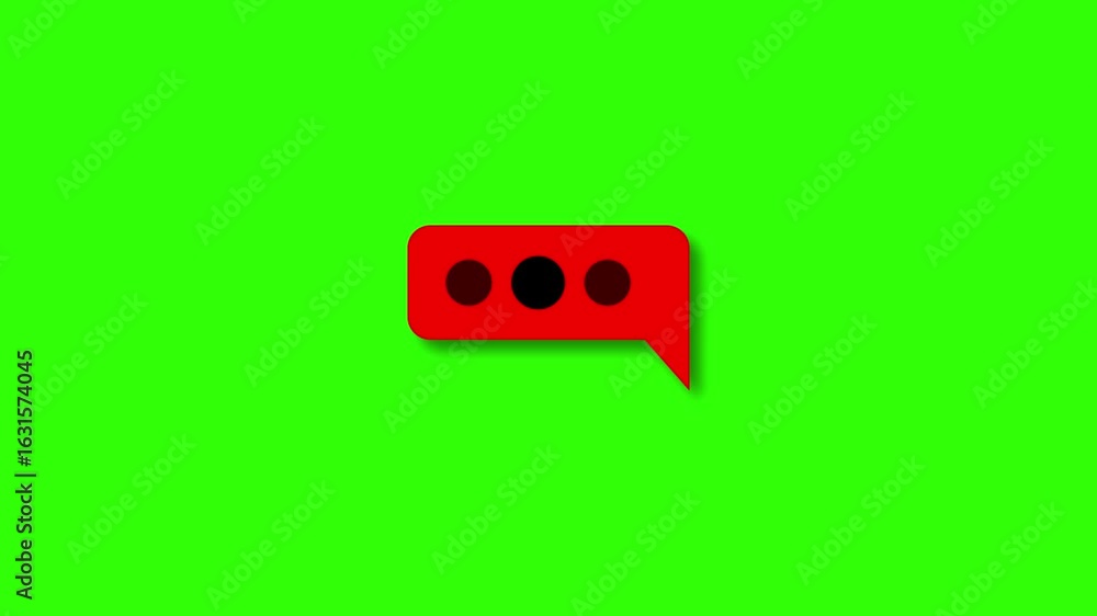 Aufkleber chat message bubble icon animation. message chat box icon motion graphics. floating speech bubbles 4