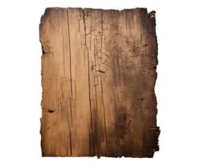 blank wooden signboard isolated on white or transparent png