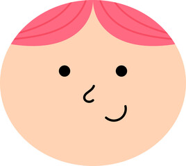 boy funny cartoon face element