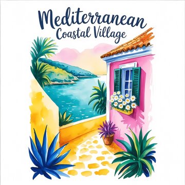 Serenade of Color: A Dreamy Mediterranean Coastal Escape