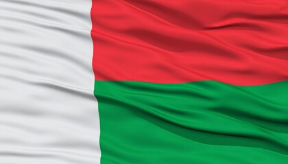 Obraz premium Waving Flag of Madagascar