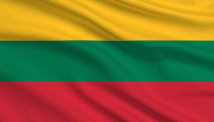 Obraz premium Waving Flag of Lithuania