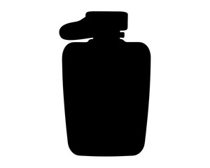Silhouette of a Hand Sanitizer or Lotion Bottle with Dispenser Pump
