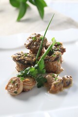 Doenjang-glazed king oyster mushrooms grilled for rich flavor. Known for aiding digestion and gut...