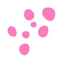 Hand drawing cute pink dots