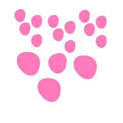 Hand drawing cute pink dots