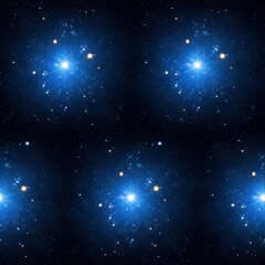 Fototapeta premium Repeating pattern of bright stars in a dark night sky.