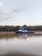 Boats on the mahakam river