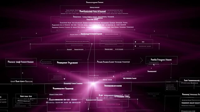 Visual breakdown of large language model workflow illustrating data processing and algorithm interaction in a dark background