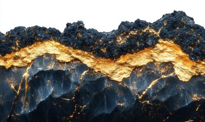 Abstract geological formation rock gold layer background texture pattern