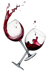 two glasses of red wine