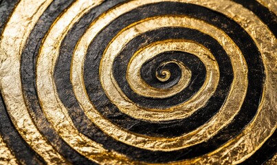 Abstract gold swirl texture background decorative golden spiral pattern