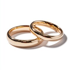 Two gold wedding bands