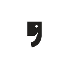 quote elephant logo design concept