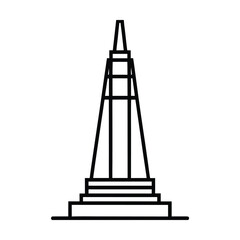 Vector art of tower icon isolated