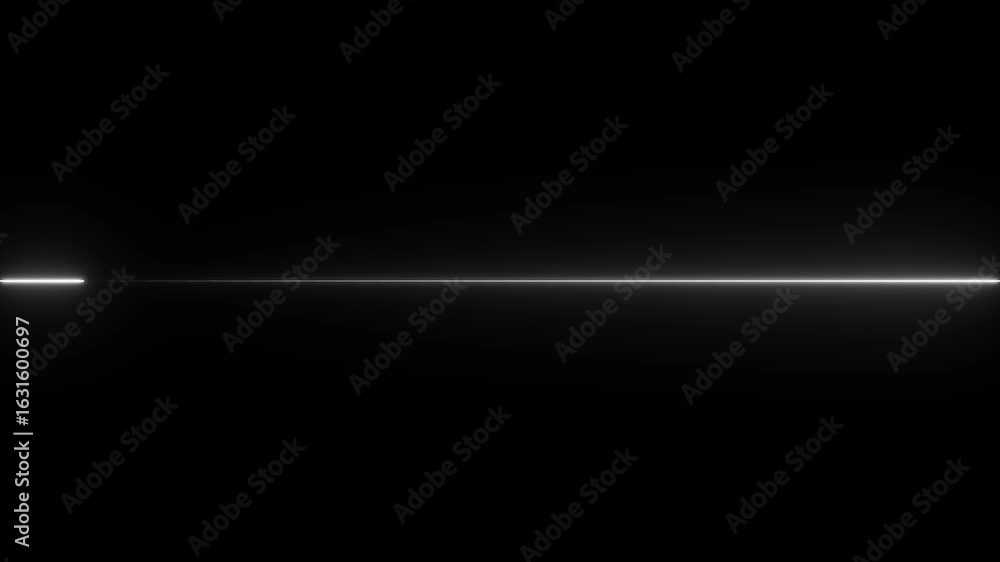 Poster neon line straight animation. glowing straight laser line motion. line moving video. the direction o