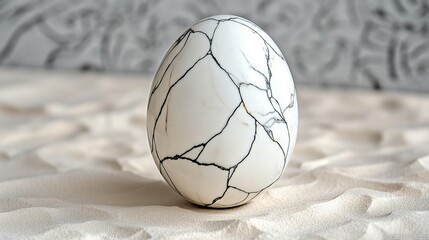 Cracked white egg