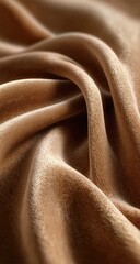 Close-up of draped, light beige fabric