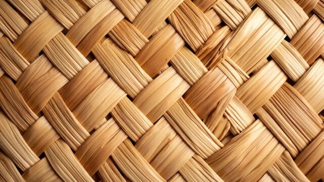 Close up woven wicker texture