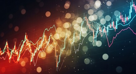 Financial market indicators displayed on a digital screen.