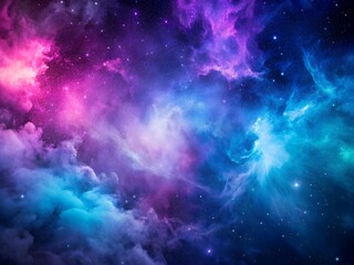 Fototapeta premium Colorful space nebula galaxy with stars, a cosmic and artistic background for creative projects