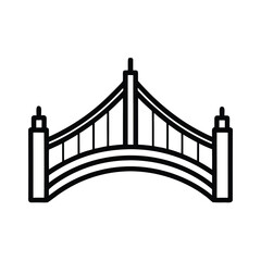 Vector art of stylized bridge icon isolated
