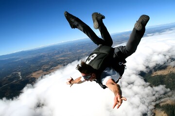 Thrilling Tandem Skydive Experience High Above the Clouds with Stunning Aerial Views