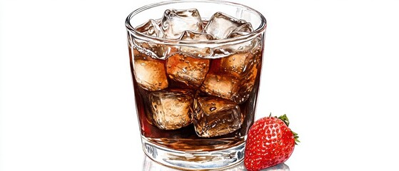 Iced Cola with Strawberry.