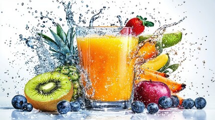 Refreshing Fruit Juice Splash