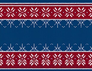 Knitted winter pattern with snowflakes