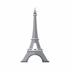eiffel tower isolated on white