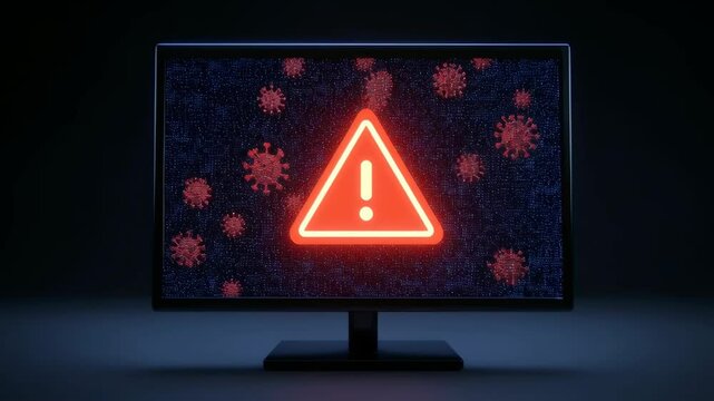 Warning Monitor Virus Loop Animation/警告モニタービルスのループアニメーション5