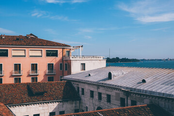 The view of Venetian rooftops.