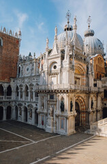 Naklejka premium Courtyard of the Doge's Palace, facing the San Marco basilica.