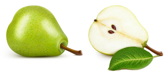 Pear isolated on white background clipping path