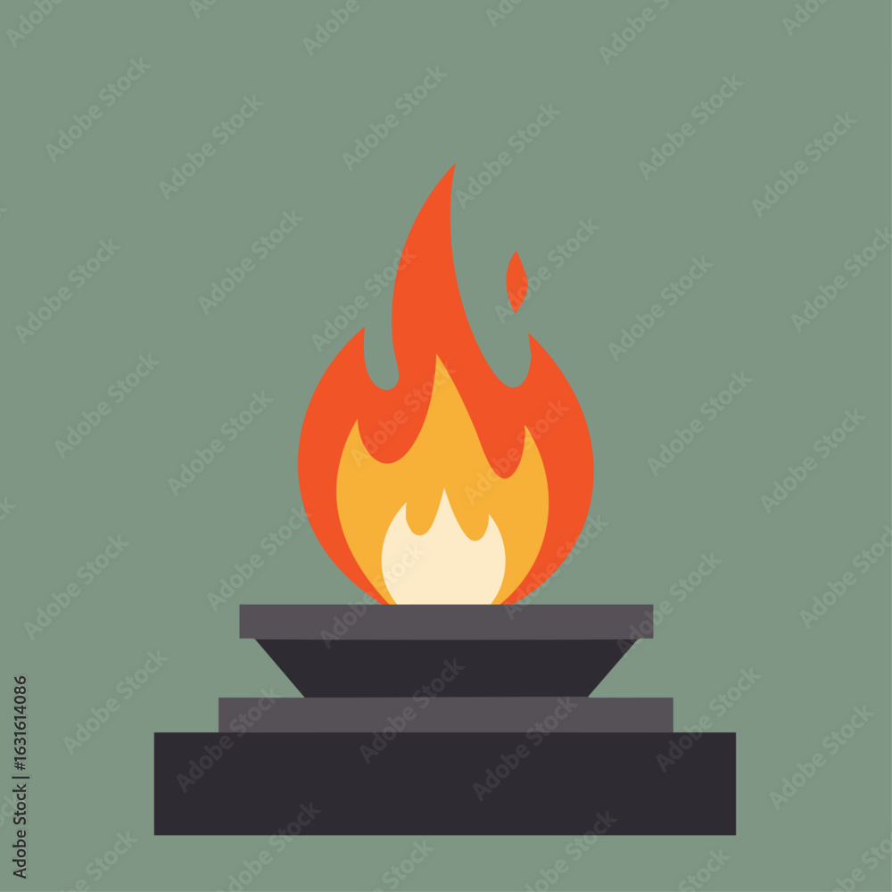 Fototapete artistic image effects display of flickering flames and light. a graphic rendering of image effects 