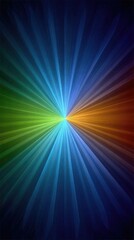 Fototapeta premium Abstract burst of vibrant colors radiating outward from a central point